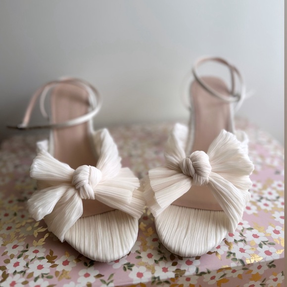 LOEFFLER RANDALL- Camellia Pearl Pleated Bow Heel - Picture 2 of 7